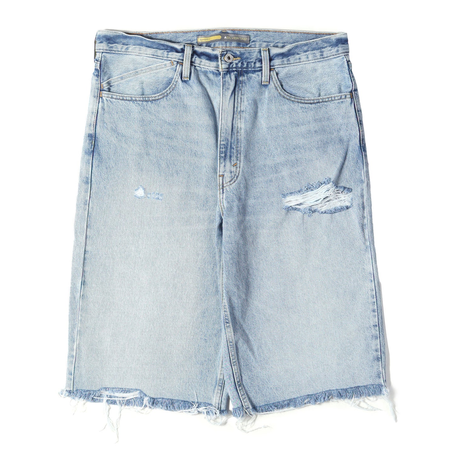 [現行モデル] SILVERTAB ダメージ加工 バギー カットオフ デニム ショーツ (LOOSE FIT SHORTS)