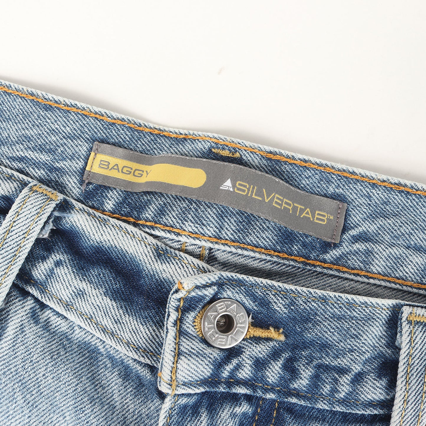 [現行モデル] SILVERTAB ダメージ加工 バギー カットオフ デニム ショーツ (LOOSE FIT SHORTS)