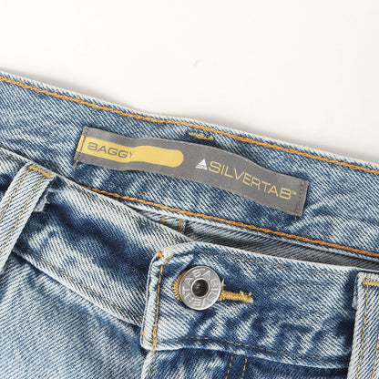 [現行モデル] SILVERTAB ダメージ加工 バギー カットオフ デニム ショーツ (LOOSE FIT SHORTS)