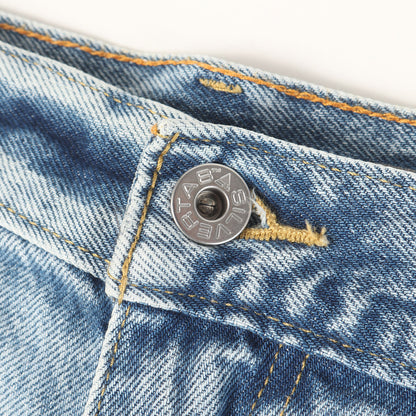 [現行モデル] SILVERTAB ダメージ加工 バギー カットオフ デニム ショーツ (LOOSE FIT SHORTS)