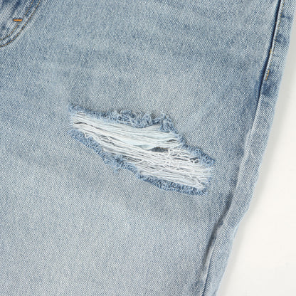 [現行モデル] SILVERTAB ダメージ加工 バギー カットオフ デニム ショーツ (LOOSE FIT SHORTS)