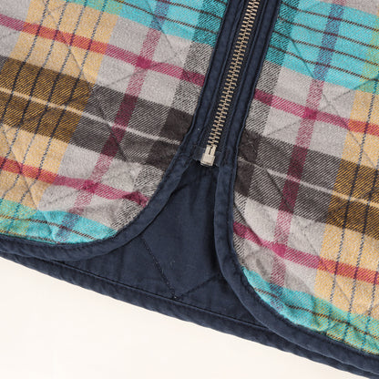 24AW キルティング チェックフランネル ジップ シャツジャケット(Quilted Flannel Zip Up Shirt)