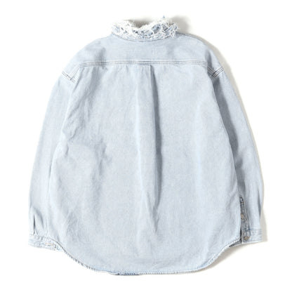 23AW ×Levi's ダメージ加工 オーバーサイズ デニムシャツ(Overshirt)