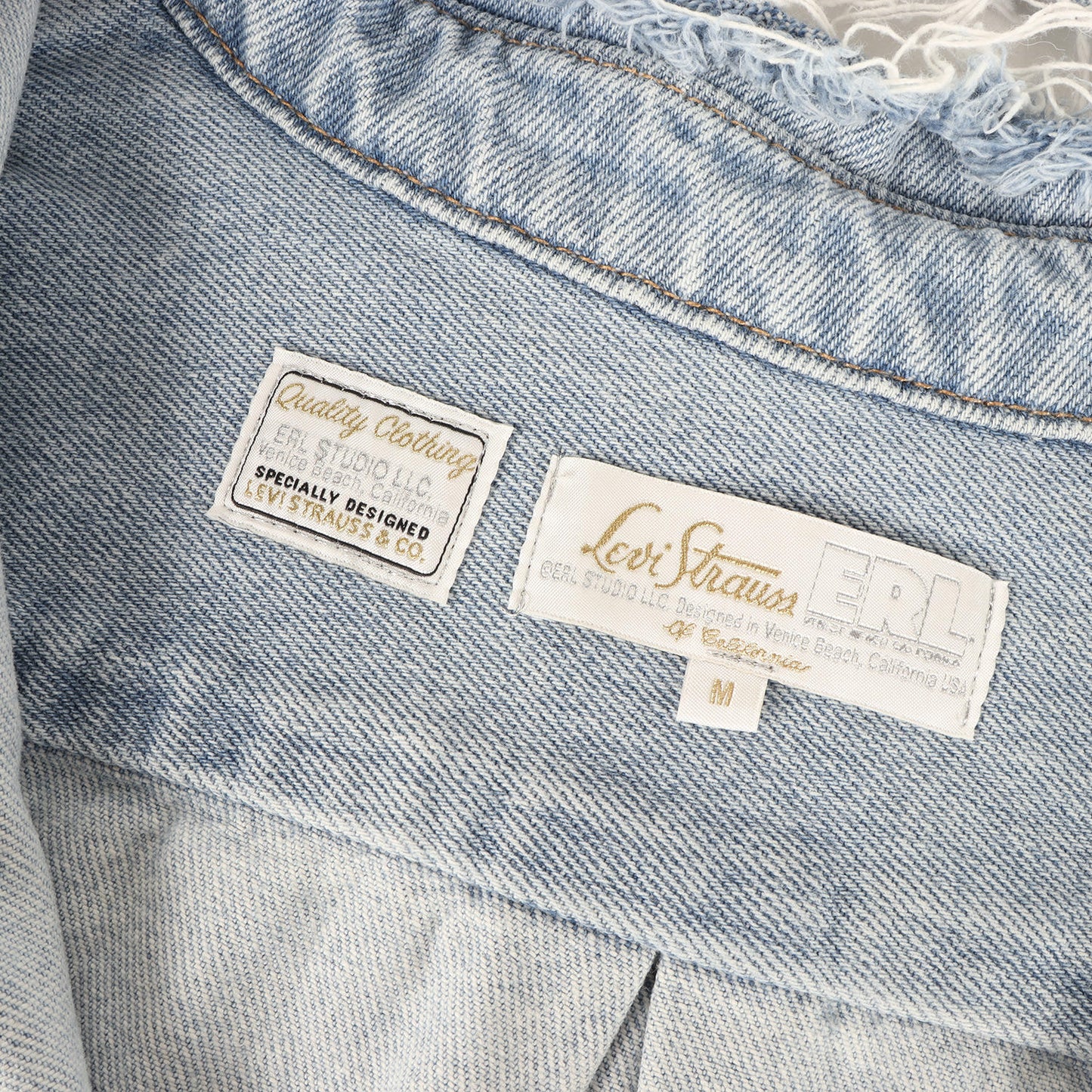 23AW ×Levi's ダメージ加工 オーバーサイズ デニムシャツ(Overshirt)