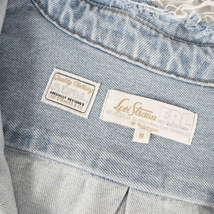 23AW ×Levi's ダメージ加工 オーバーサイズ デニムシャツ(Overshirt)