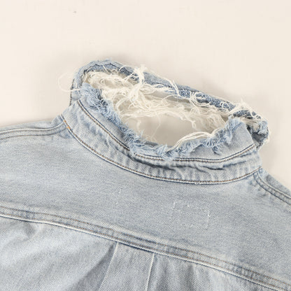 23AW ×Levi's ダメージ加工 オーバーサイズ デニムシャツ(Overshirt)