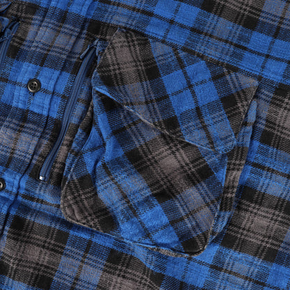 23SS パルチポケット チェック フランネルシャツ(PLAID MULTI POCKET SHIRT)