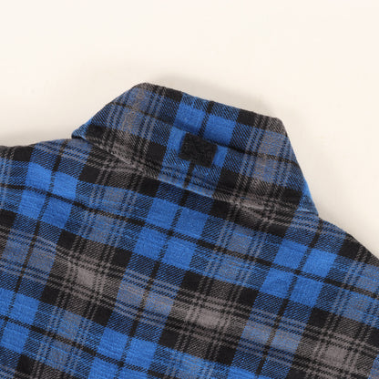 23SS パルチポケット チェック フランネルシャツ(PLAID MULTI POCKET SHIRT)