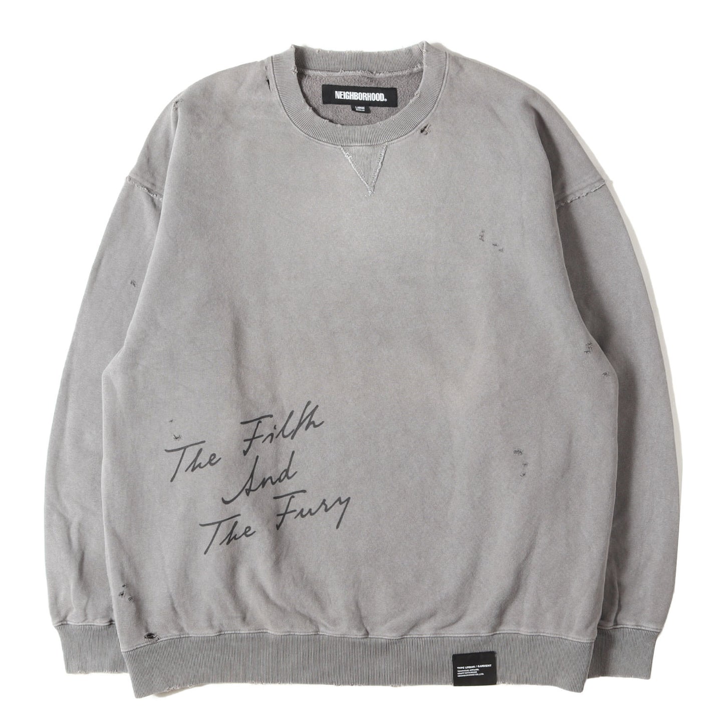 24AW サベージ加工 クルーネック スウェット(SAVAGE SWEAT SHIRT LS)