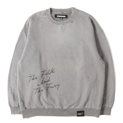24AW サベージ加工 クルーネック スウェット(SAVAGE SWEAT SHIRT LS)