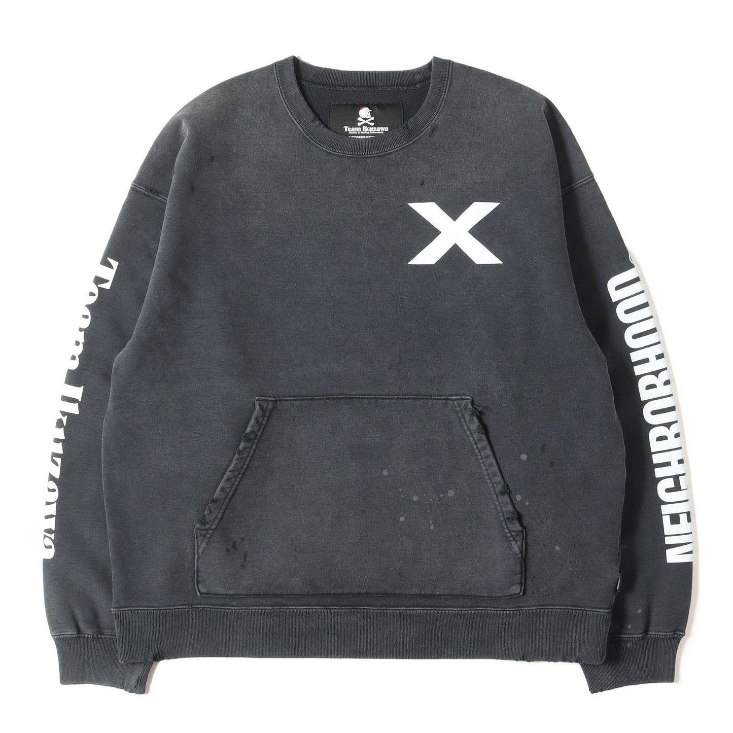 26SS ×TEAM IKUZAWA サベージ加工 ポケット付き スウェット(SAVAGE SWEAT SHIRT LS)