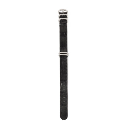 クロコダイルレザー NATO 18mm 腕時計ベルト / ウォッチバンド(NATO-CR-S)