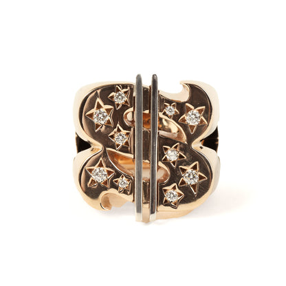 8K ゴールド ダイヤ ダラーリング(DOLLAR RING GOLD/STONE)