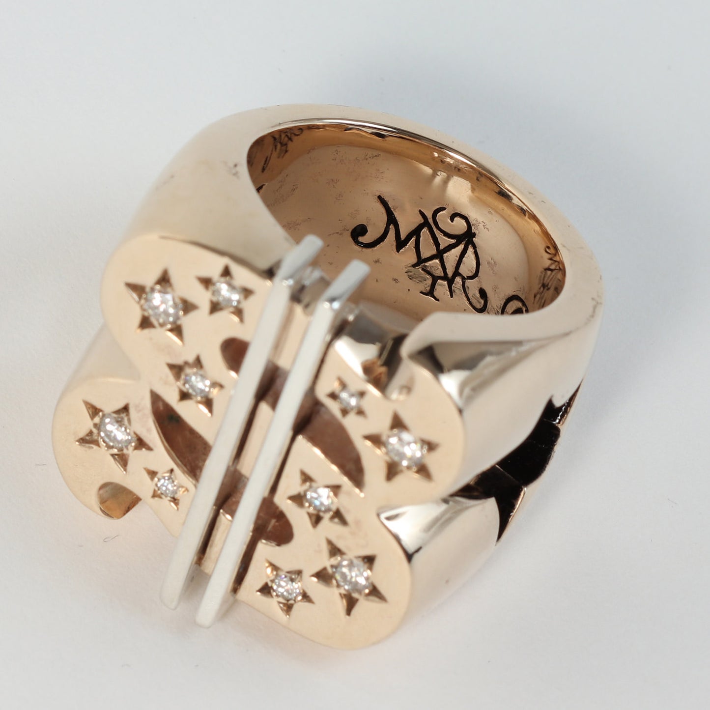 8K ゴールド ダイヤ ダラーリング(DOLLAR RING GOLD/STONE)
