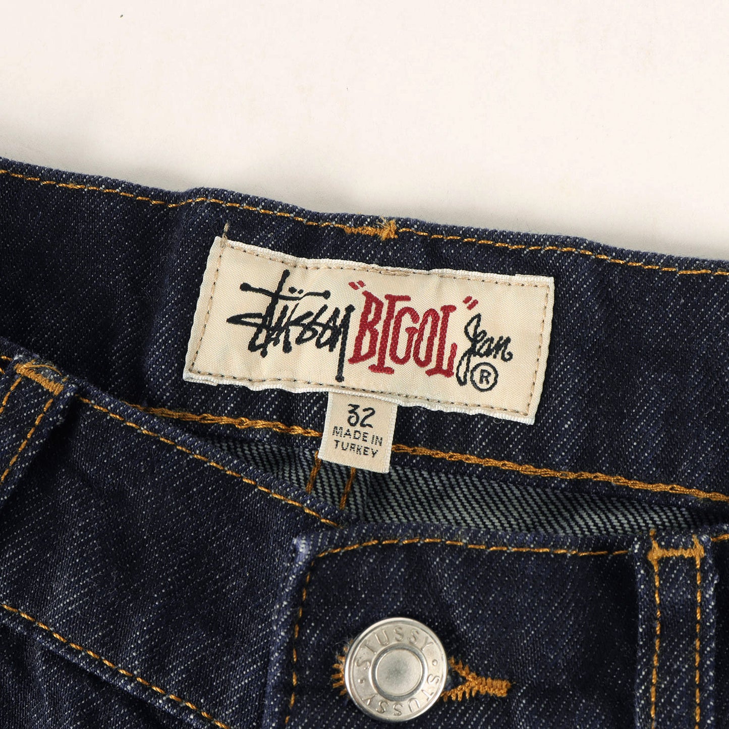 25SS ワンウォッシュ加工 バギー デニムパンツ (Big Ol Jeans Denim)
