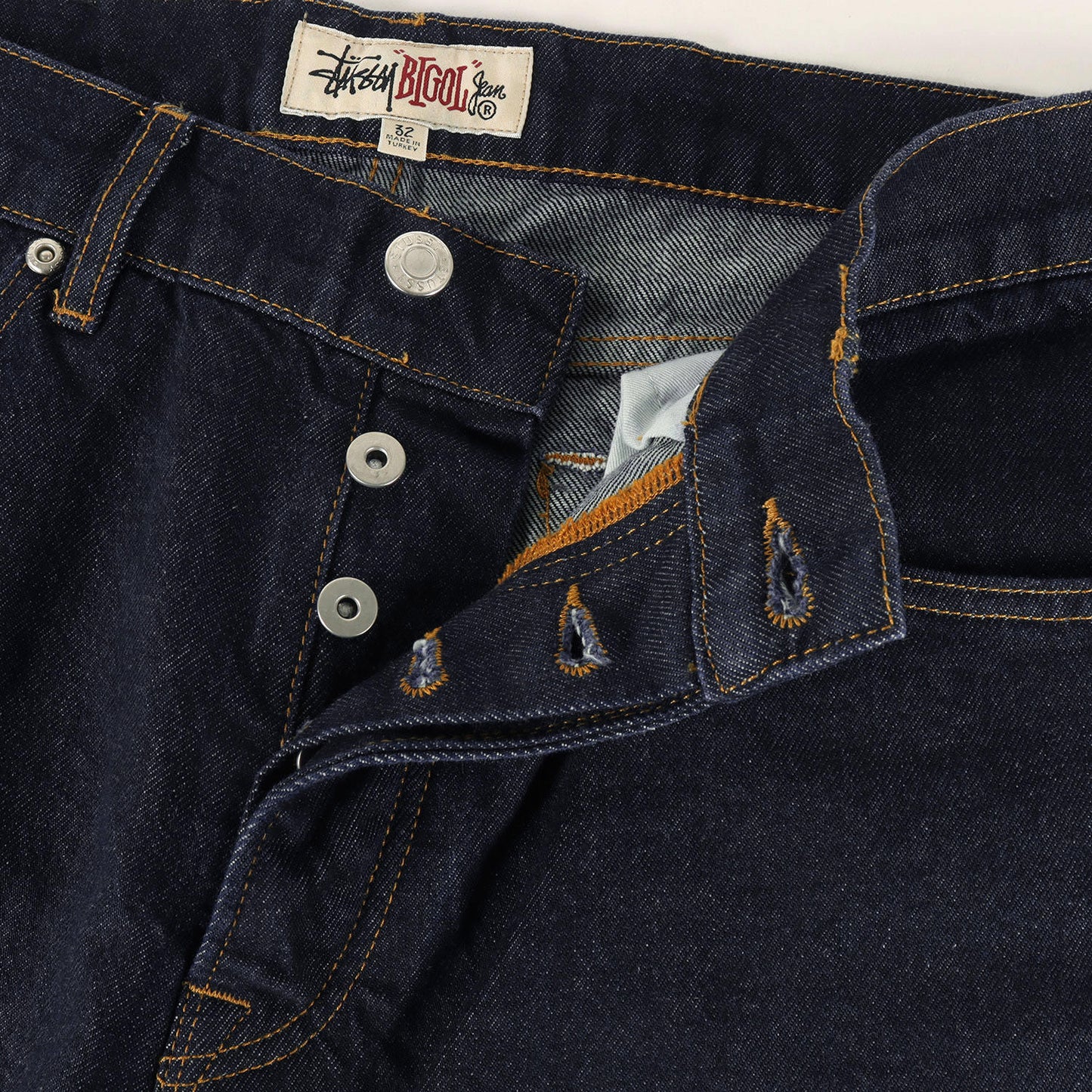 25SS ワンウォッシュ加工 バギー デニムパンツ (Big Ol Jeans Denim)