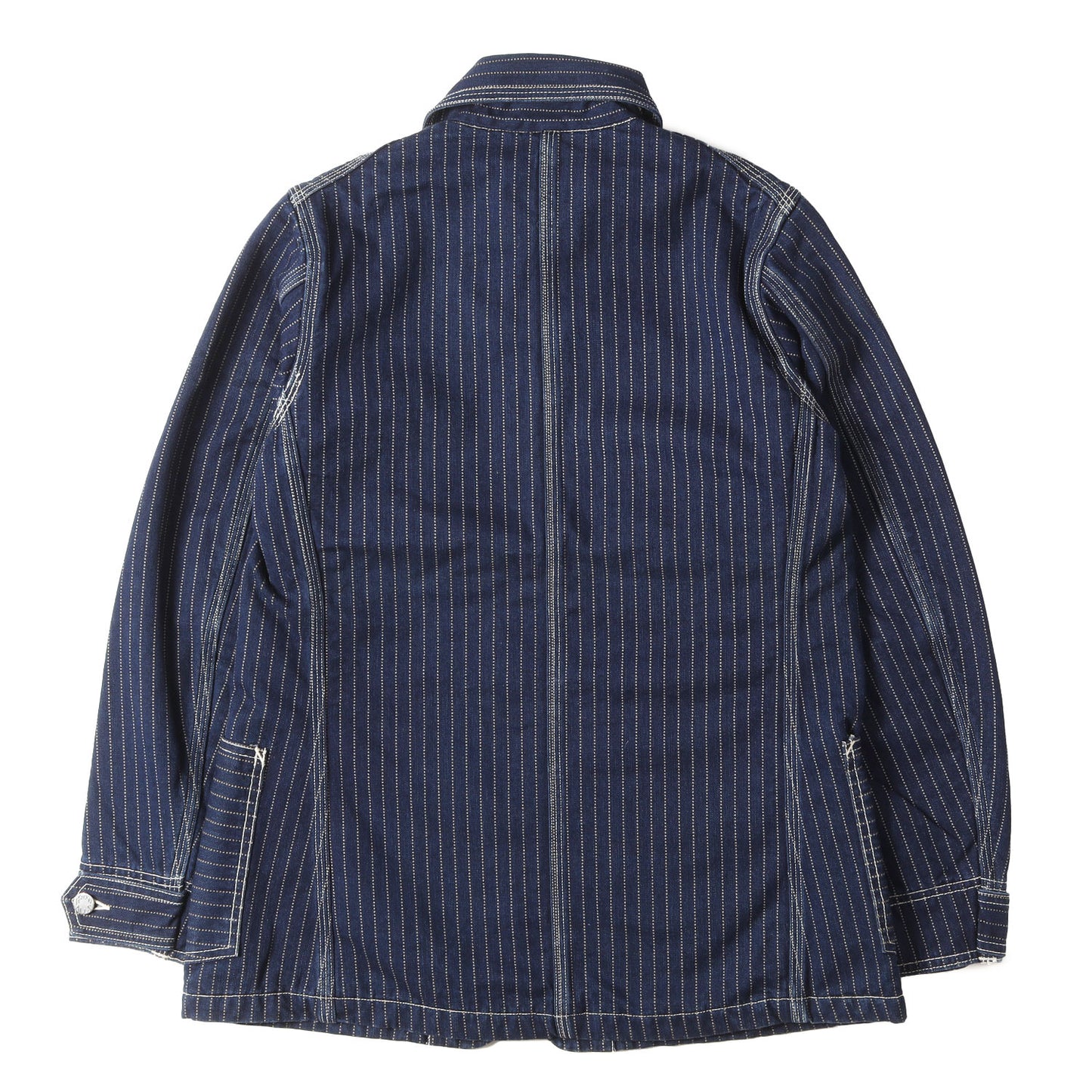 ウォバッシュストライプ ブランケット付き カバーオール (IRONALLS WABASH ST BLANKET JACKET)