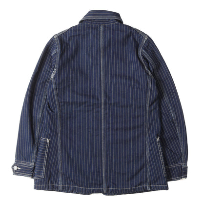 ウォバッシュストライプ ブランケット付き カバーオール (IRONALLS WABASH ST BLANKET JACKET)