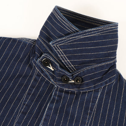 ウォバッシュストライプ ブランケット付き カバーオール (IRONALLS WABASH ST BLANKET JACKET)
