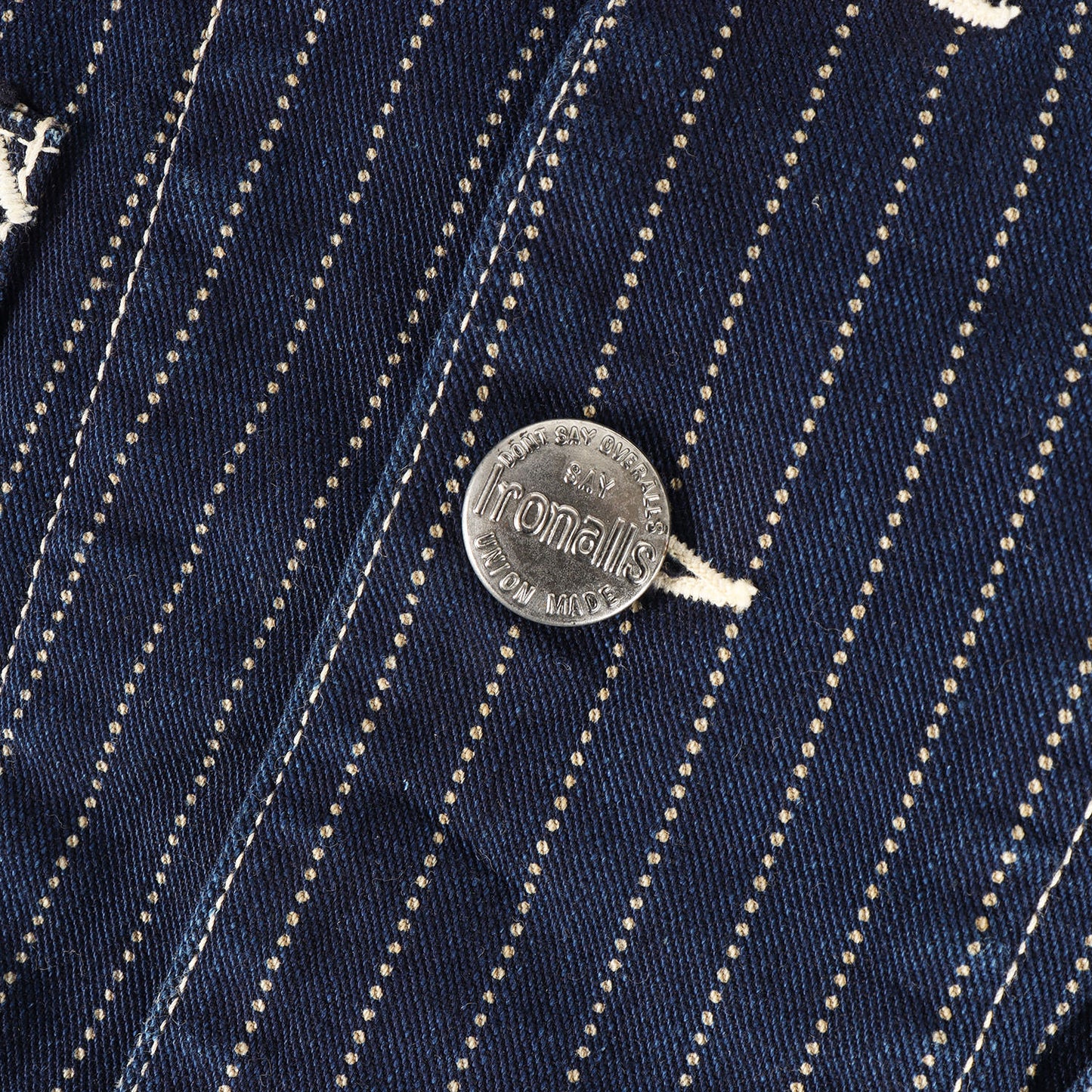 ウォバッシュストライプ ブランケット付き カバーオール (IRONALLS WABASH ST BLANKET JACKET)