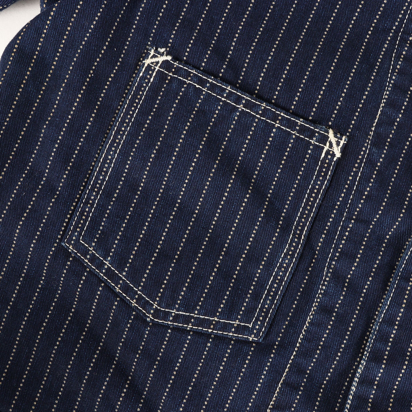 ウォバッシュストライプ ブランケット付き カバーオール (IRONALLS WABASH ST BLANKET JACKET)