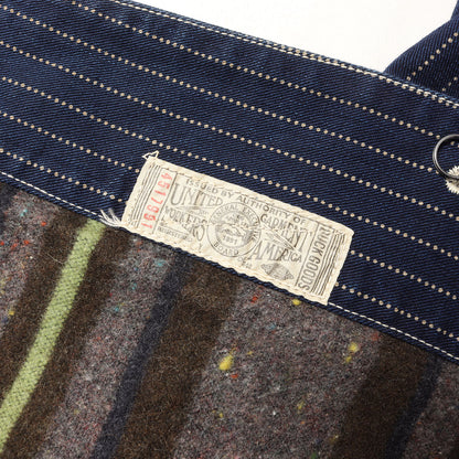 ウォバッシュストライプ ブランケット付き カバーオール (IRONALLS WABASH ST BLANKET JACKET)