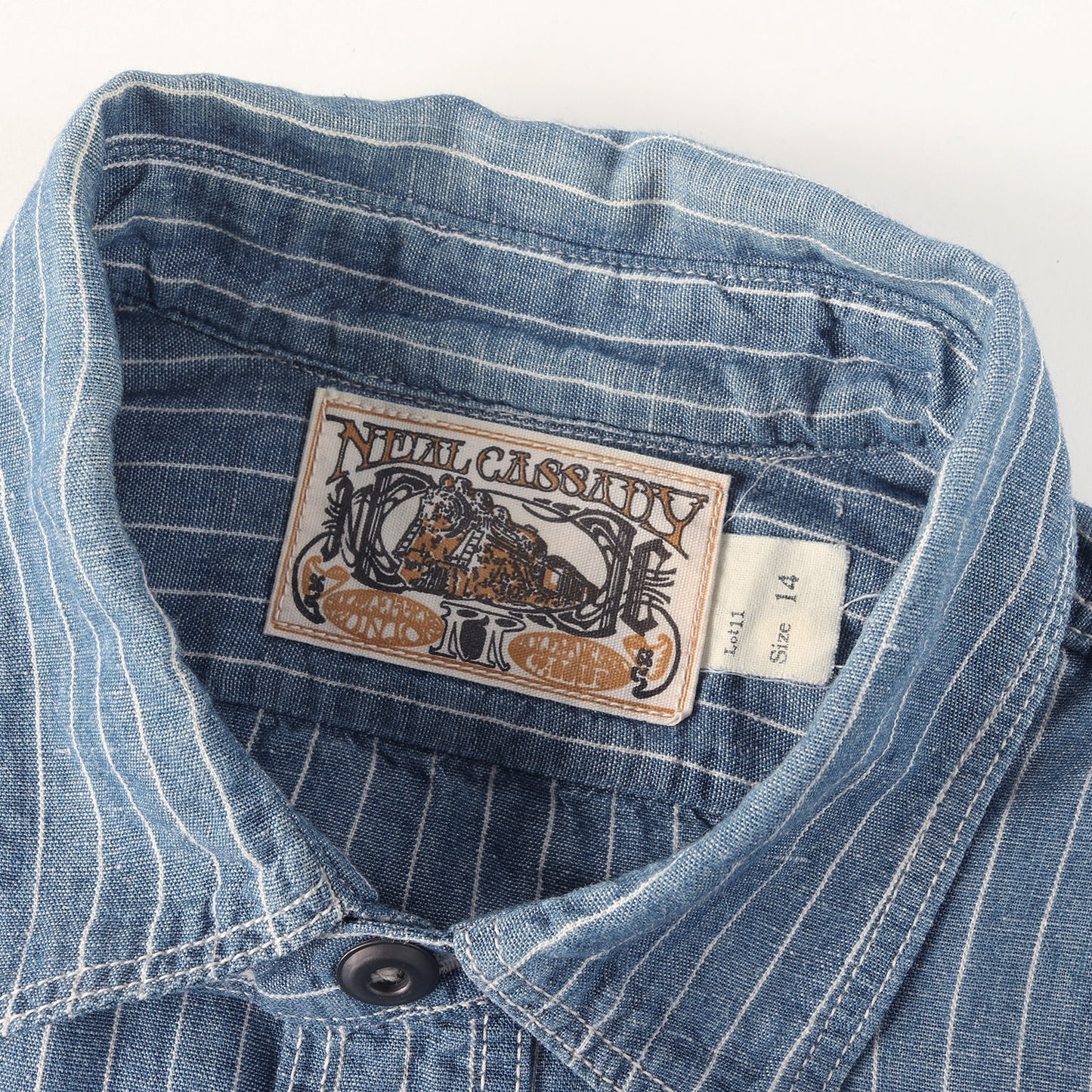 ストライプ シャンブレー ワークシャツ (Neal Cassady)