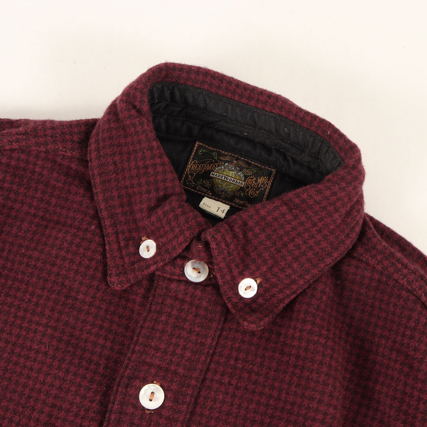 ガンクラブチェック ボタンダウン ウールシャツ (GREAT LAKES GMT OUTDOOR SPORTS SHIRTS)