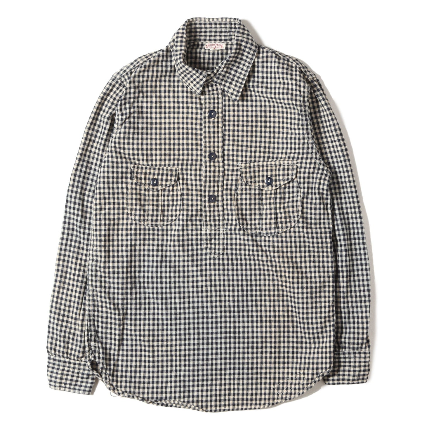 ファイヤーマン インディゴチェック プルオーバーシャツ (UNION SPECIAL OVERALLS LOCOMOTIVE FIREMAN SHIRTS)