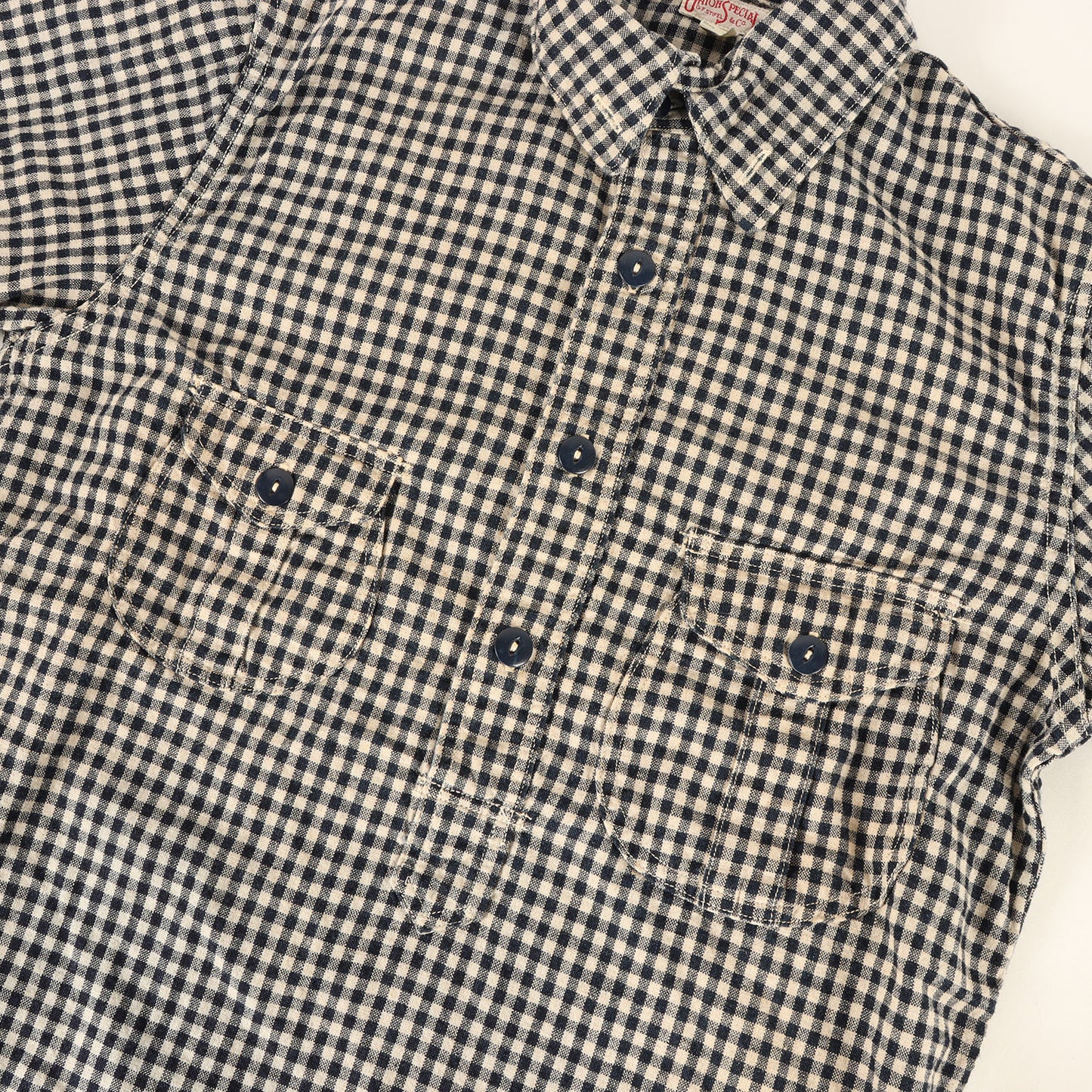 ファイヤーマン インディゴチェック プルオーバーシャツ (UNION SPECIAL OVERALLS LOCOMOTIVE FIREMAN SHIRTS)