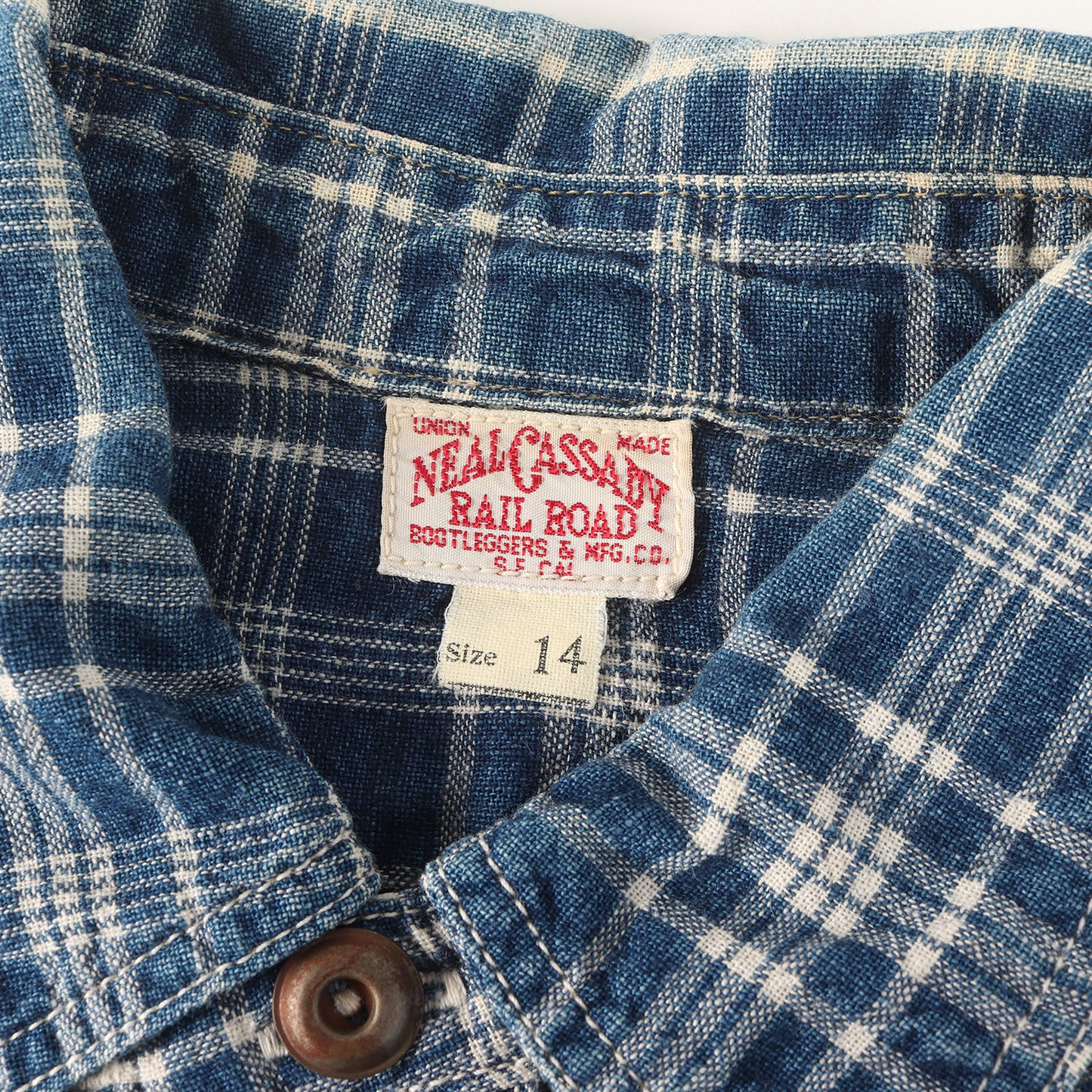 ニールキャサディ チェック デニム ワークシャツ (Neal Cassady Rail Road Shirt)