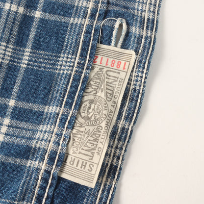 ニールキャサディ チェック デニム ワークシャツ (Neal Cassady Rail Road Shirt)