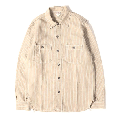 ニールキャサディ ストライプ リネン ワークシャツ (Neal Cassady Rail Road Shirt)