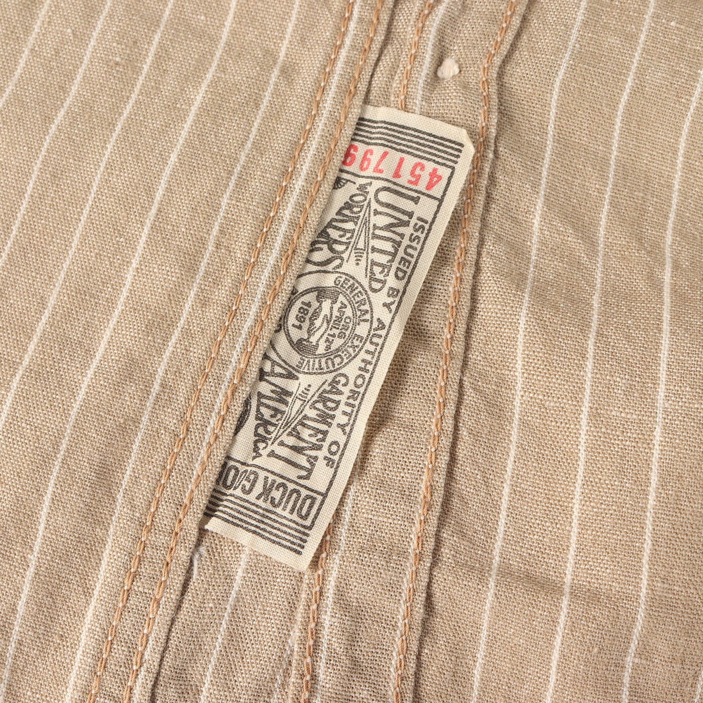 ニールキャサディ ストライプ リネン ワークシャツ (Neal Cassady Rail Road Shirt)