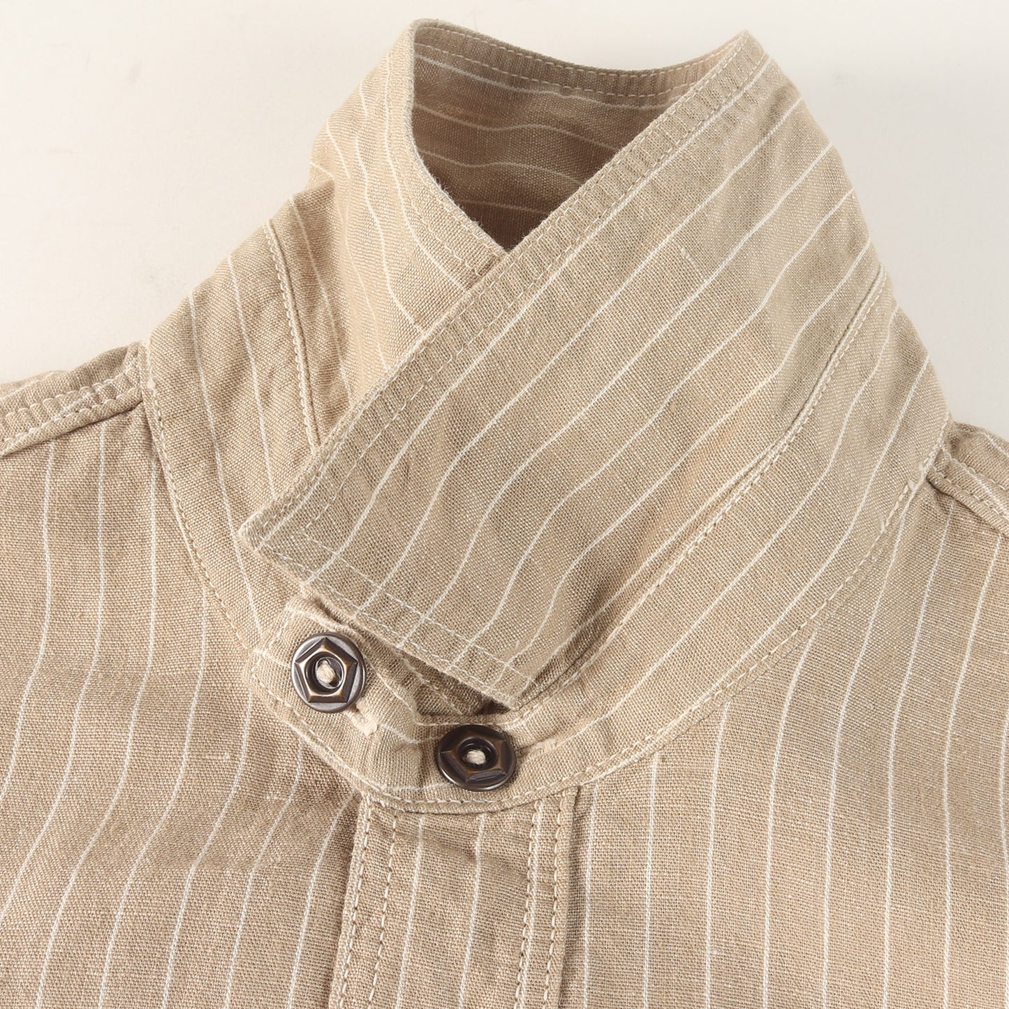 ニールキャサディ ストライプ リネン ワークシャツ (Neal Cassady Rail Road Shirt)