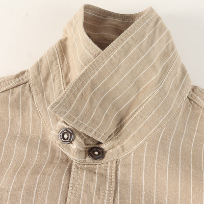 ニールキャサディ ストライプ リネン ワークシャツ (Neal Cassady Rail Road Shirt)