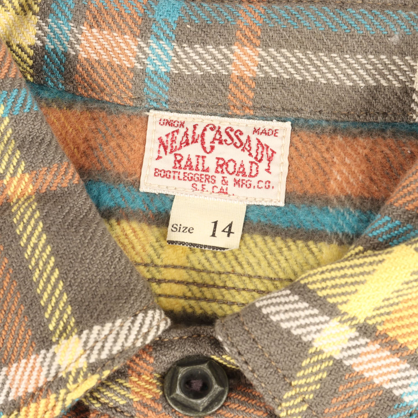 ニールキャサディ チンスト付き チェック ヘビー ネルシャツ(Neal Cassady Rail Road U.P.R. SHIRT)