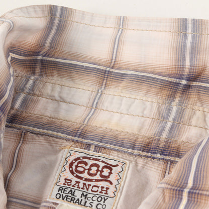ラメチェック ウエスタン 半袖 ボタンシャツ 600 RANCH