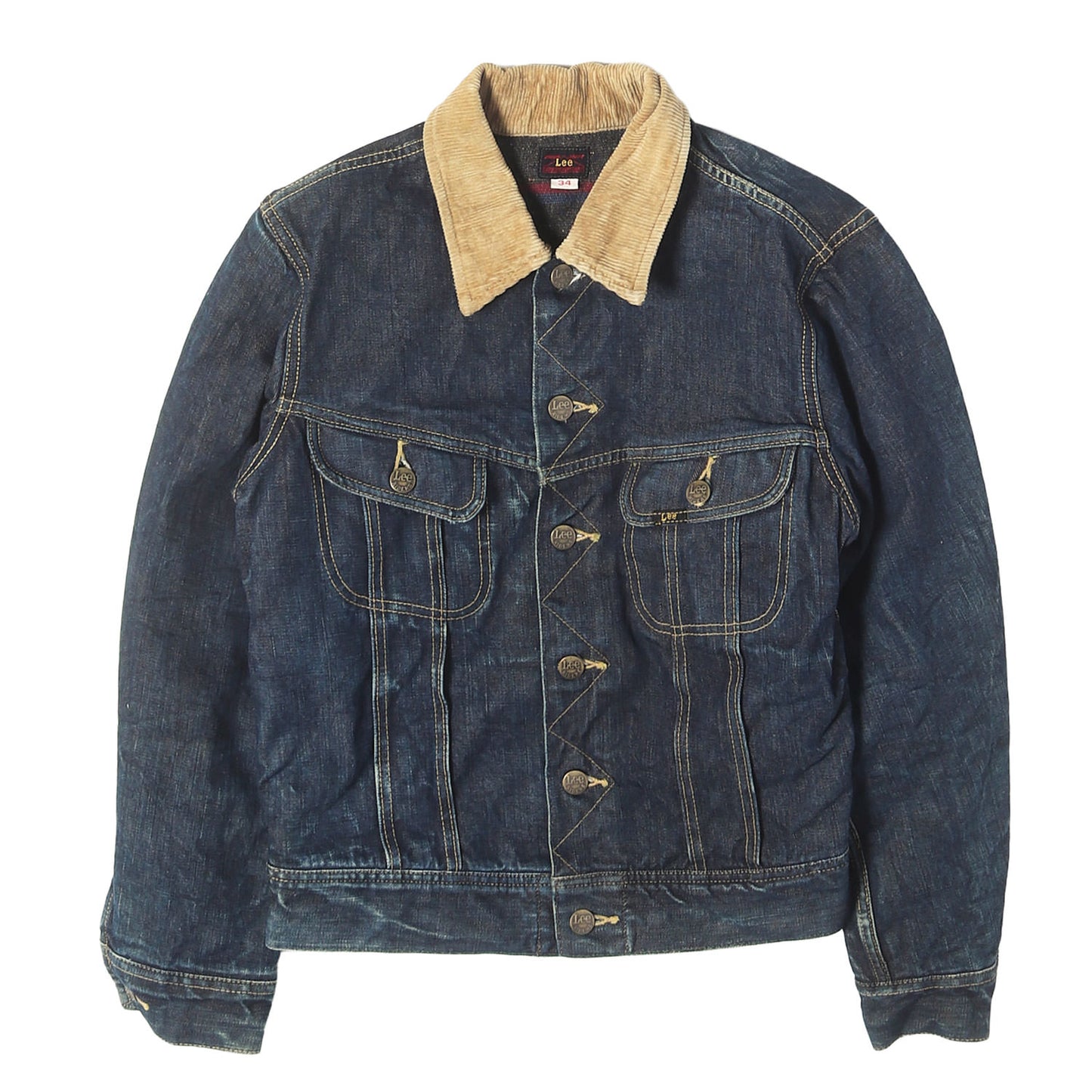 [1947年復刻 赤ハウスタグ] 00s ×Lee 1101-LJ ブランケット付き デニムジャケット