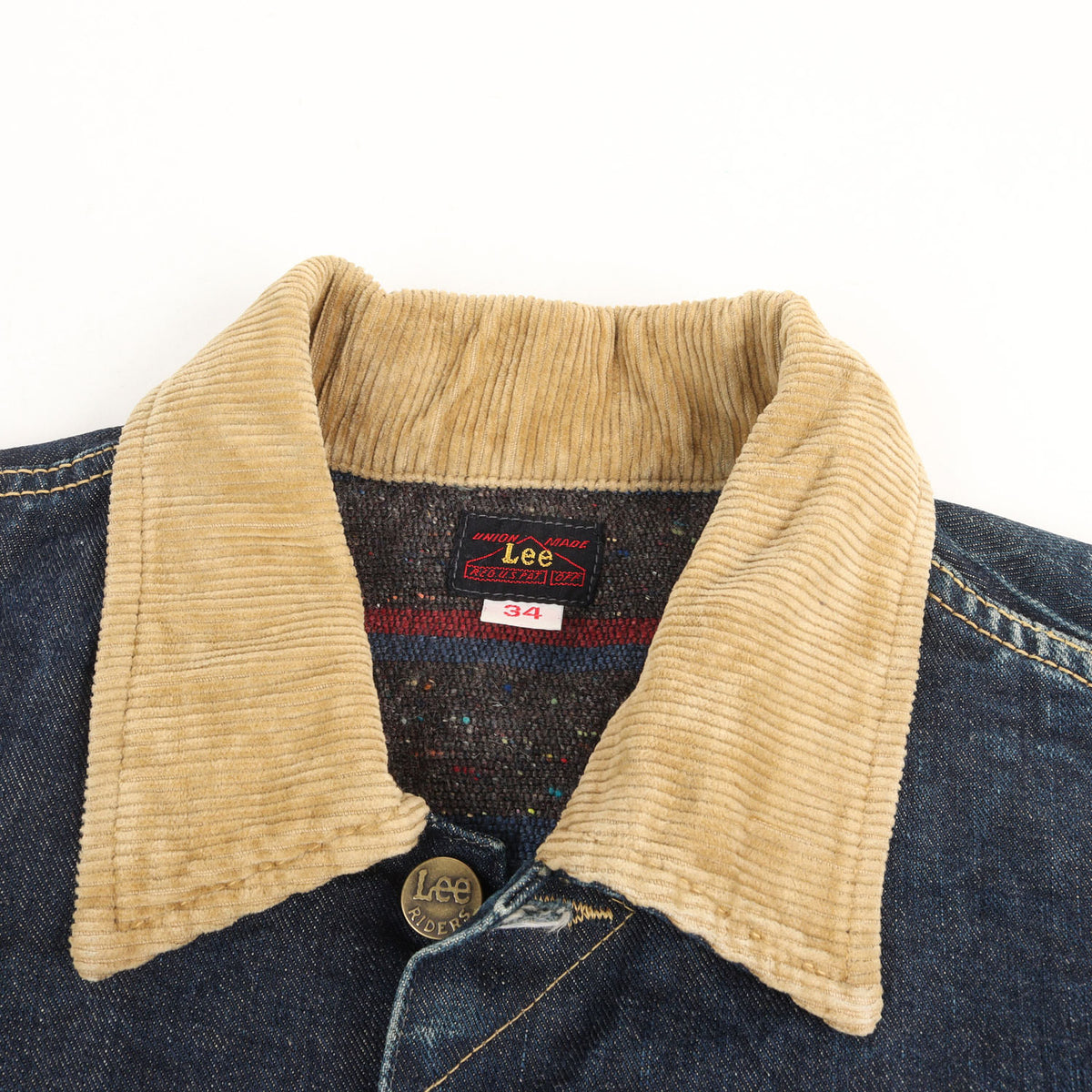 [1947年復刻 赤ハウスタグ] 00s ×Lee 1101-LJ ブランケット付き デニムジャケット
