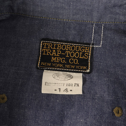 ダブルショルダー シャンブレー ワークシャツ TRIBOROUGH TRAP-TOOLS MFG.CO.