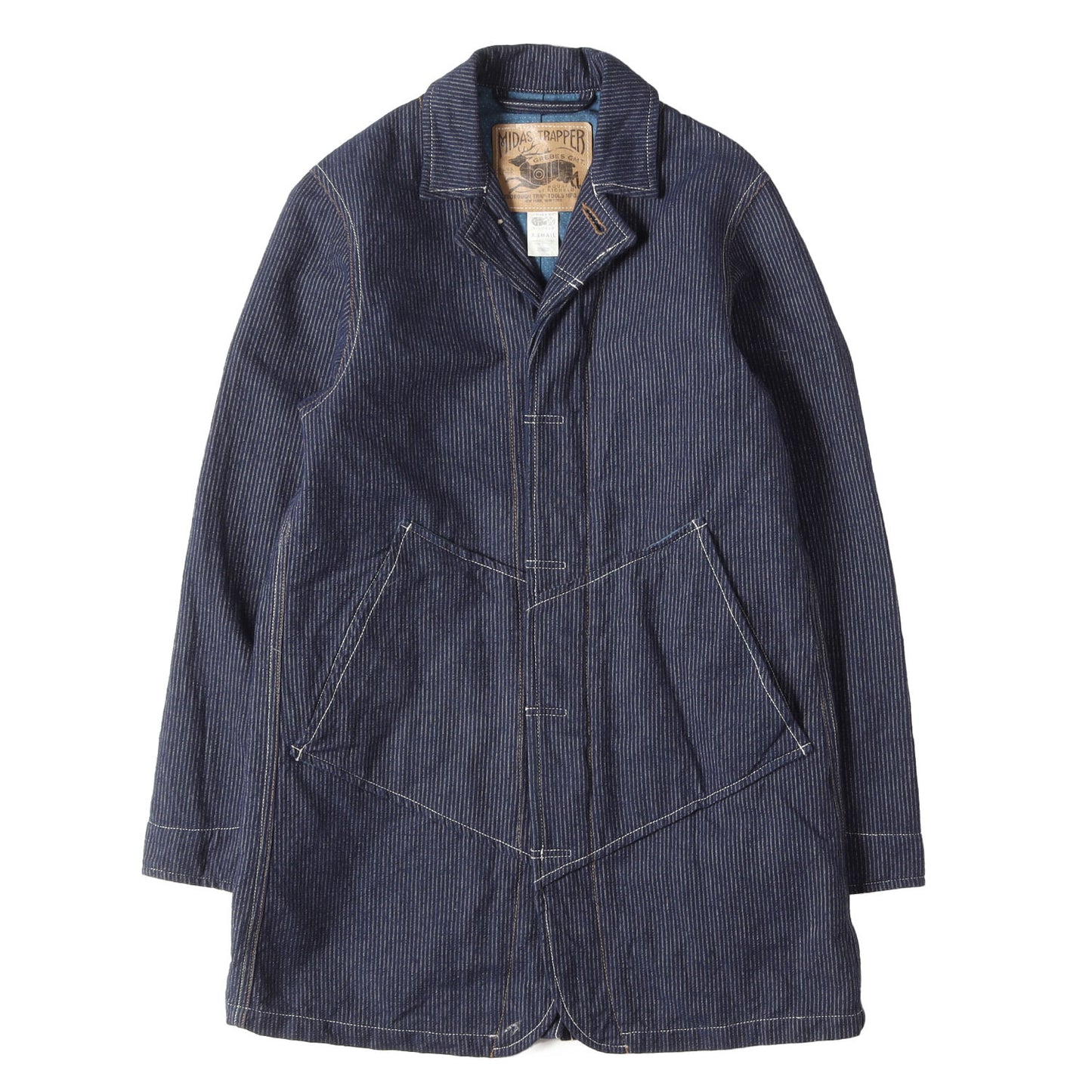 アーリーストライプ インディゴ ディアハンティング オーバーコート (MIDAS TRAPPER Manchester Coat)
