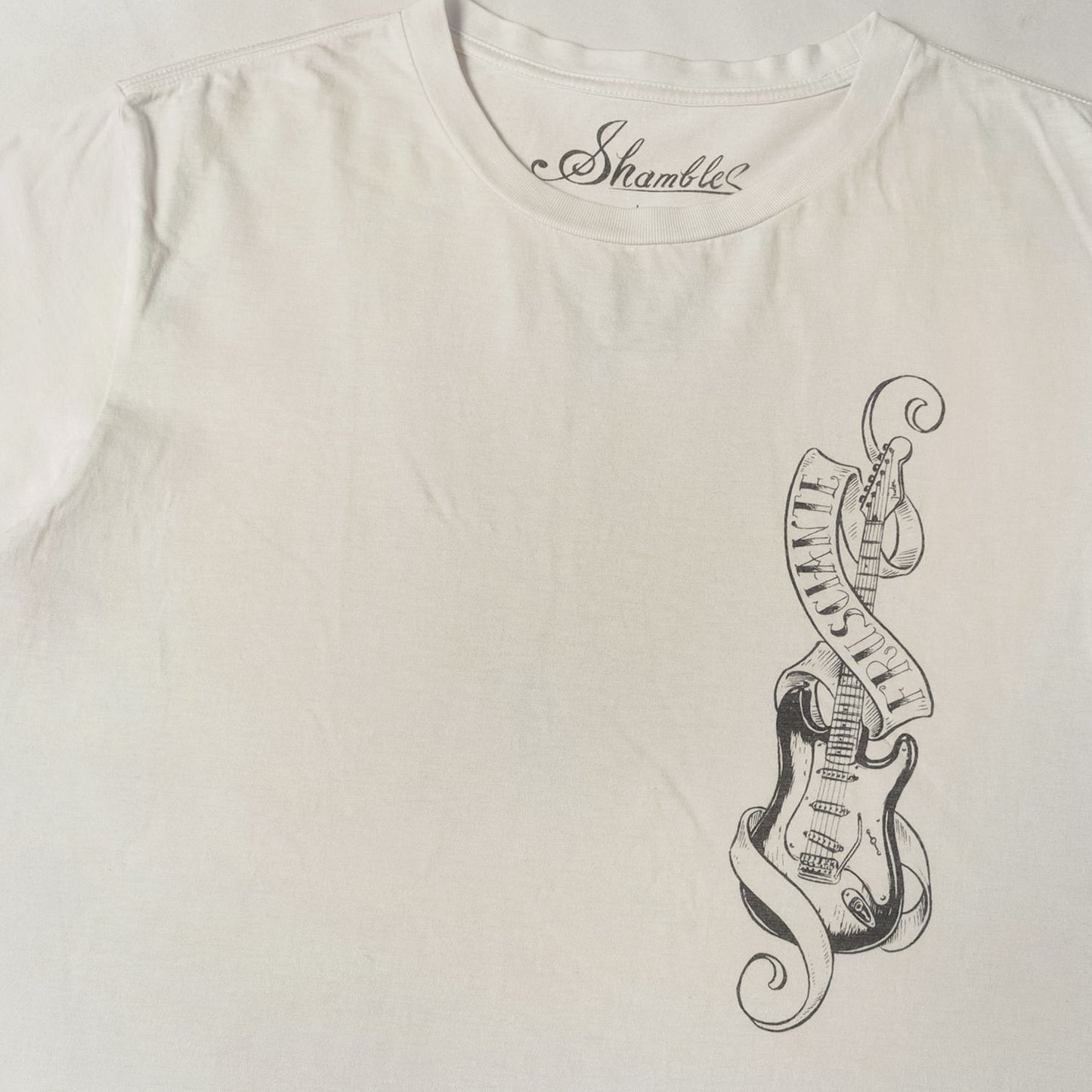00s Shambles ギターグラフィック コットン/カシミヤ Tシャツ