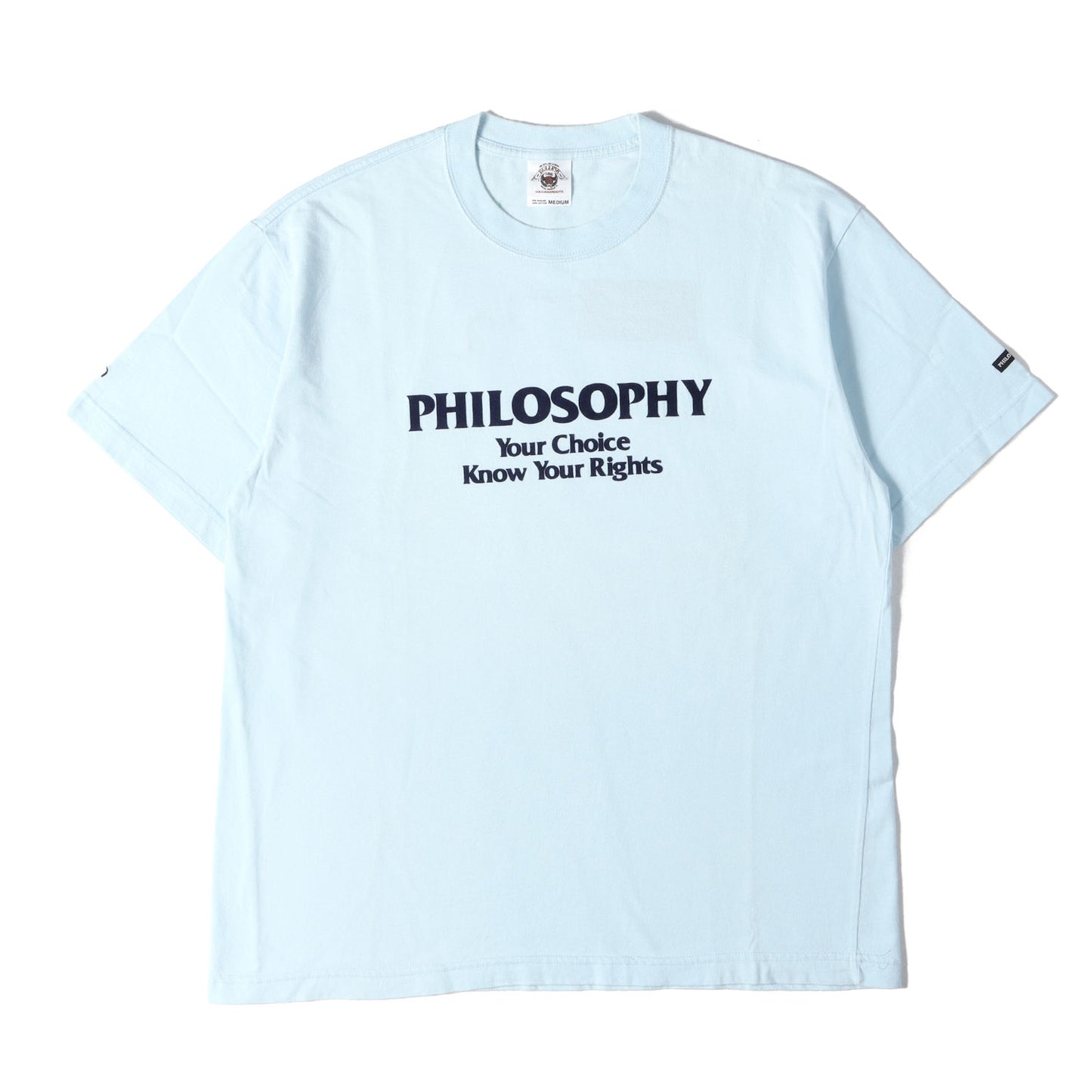 00s PHILOSOPHYロゴ フロッキープリント Tシャツ
