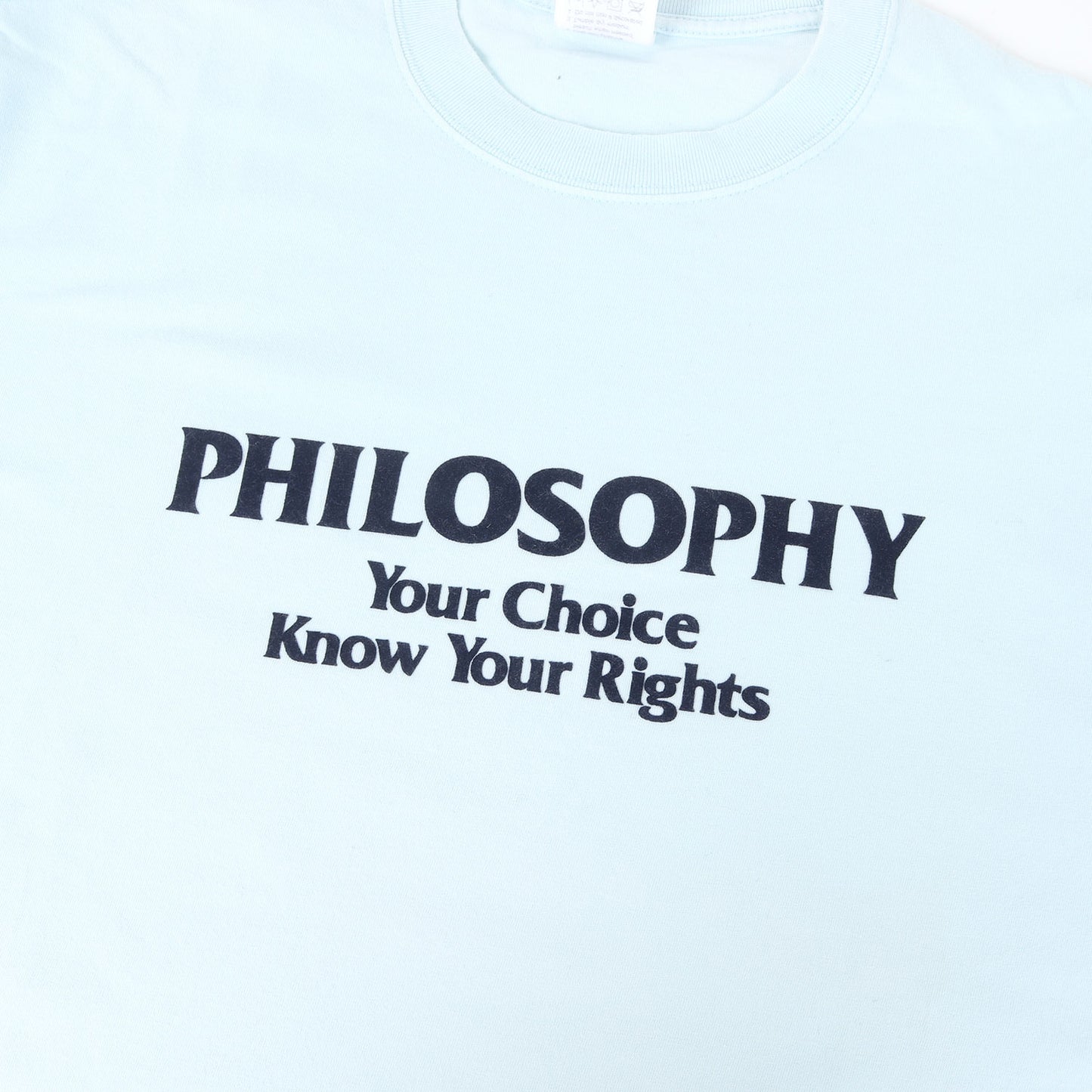 00s PHILOSOPHYロゴ フロッキープリント Tシャツ