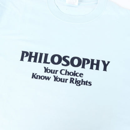 00s PHILOSOPHYロゴ フロッキープリント Tシャツ