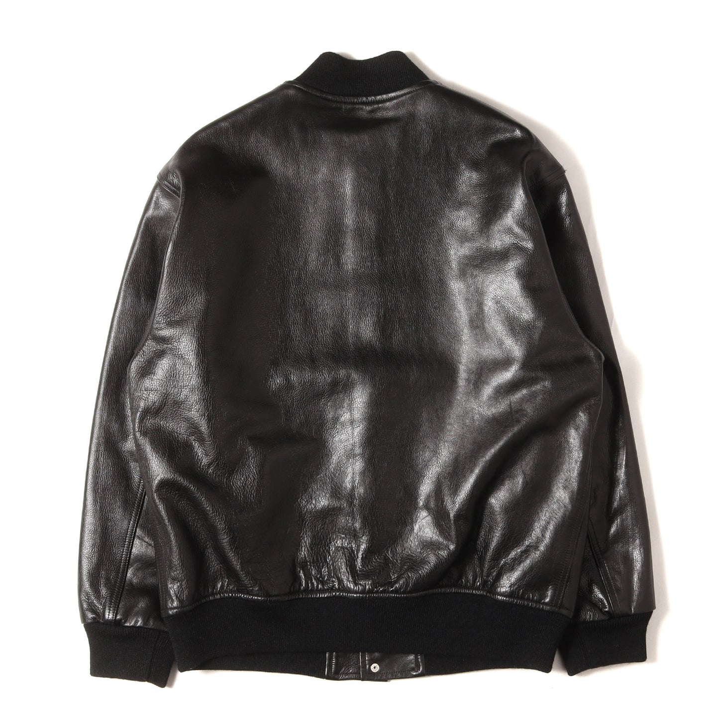 23AW オールレザー バーシティジャケット / スタジャン(LEATHER VARSITY JACKET)