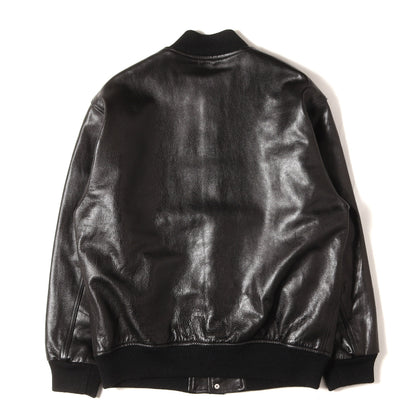 23AW オールレザー バーシティジャケット / スタジャン(LEATHER VARSITY JACKET)