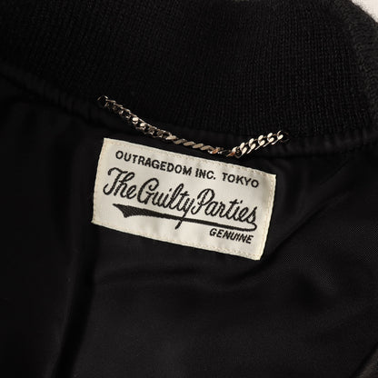 23AW オールレザー バーシティジャケット / スタジャン(LEATHER VARSITY JACKET)