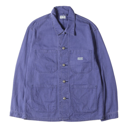 チェーン刺繍ロゴ ヘリンボーン カバーオール / フレンチジャケット(FRENCH JKT)
